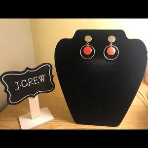 J. Crew gold accented coral earrings